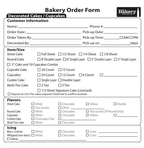 simple  template  bakery order formjpg