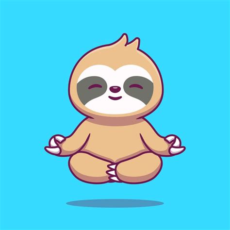 He is typically in the company of lust. Free Vector | Cute sloth yoga cartoon icon illustration.