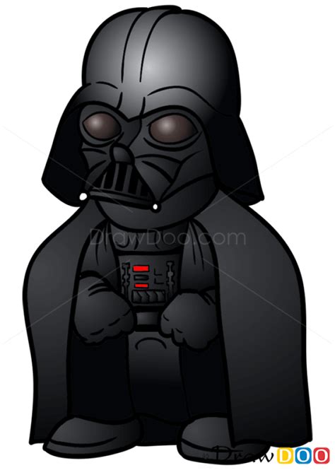 How To Draw Darth Vader Chibi Star Wars