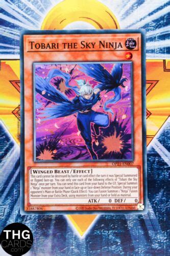 tobari the sky ninja op21 en007 super rare yugioh card ebay