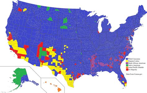 An Ethnic Map Of The United States By County Maps On The Web