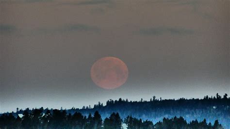 Full Moon Rose Over The Mountain Stock Photo Download Image Now Istock
