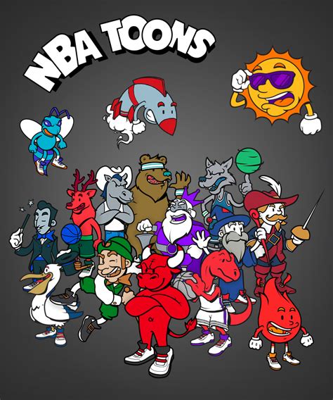 Get ideas and start planning your perfect character logo today! Design de Logos NBA en personnages de dessin animés | Baboon