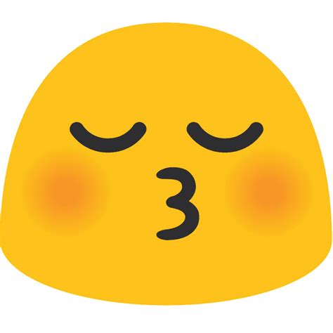 Kissing Face With Closed Eyes Emoji Clipart Free Download Transparent