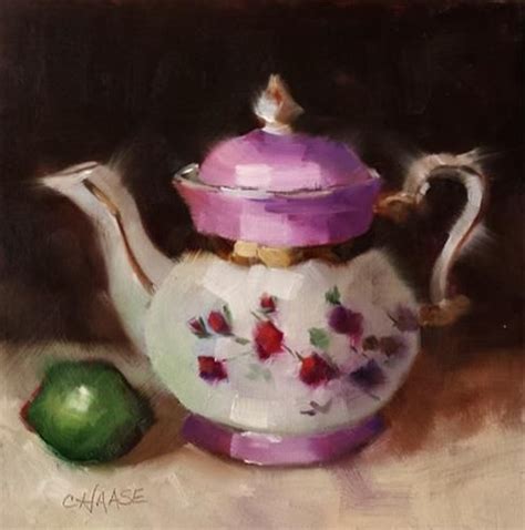 Daily Paintworks Original Fine Art Cindy Haase Tea Pots Original