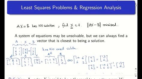 Linear Algebra Part 17 The Least Square Problem YouTube