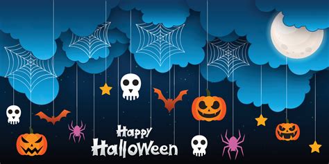 Halloween Sale Facebook Cover Page Timeline Web Ad Banner Template