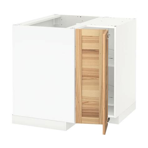 How to retrofit a corner cabinet carousel in a kitchen. METOD Corner base cabinet with carousel - Torhamn natural ash - IKEA