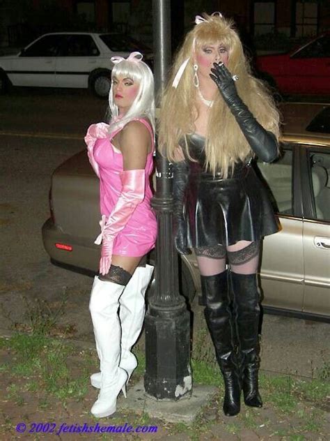 Crossdressers In Sexy Tight Leather