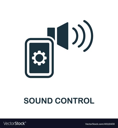 Sound Control Icon Monochrome Sign From Royalty Free Vector