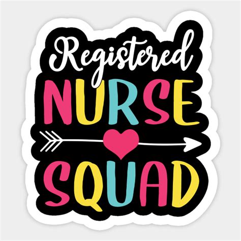 Registered Nurse Squad Cute Funny Nurses T Nurse Sticker Teepublic