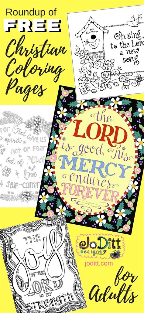 Free Christian Coloring Pages for Adults - Roundup - JoDitt Designs