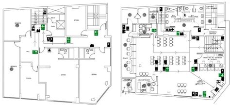 Admin Office Building Floor Plan With Furniture Cad