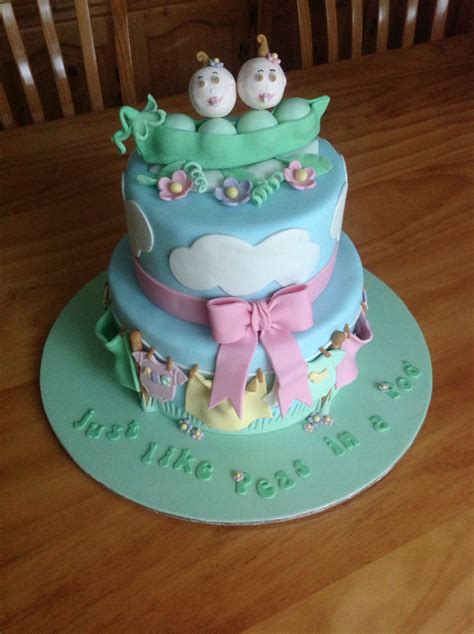 Twins Baby Shower Cake For Sam Twin Birthday Cakes Baby Shower Cakes