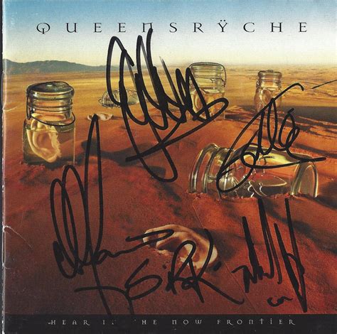 Lot Detail Queensryche Signed Hear In The Now Frontier Cd Cover