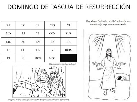 Parroquia La Inmaculada Fichas Pascua Ii Pasatiempos Sopas De Letras