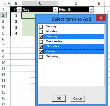Select Multiple Items From Long List In Excel Contextures Blog