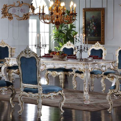 Right next to the blinds, the plush dining area sees frequent use for eating. italian-french-antique-furniture-all-silver-foil-royalty ...