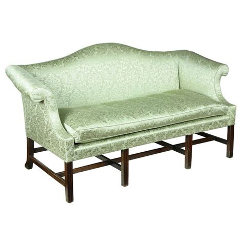 Chippendale sofa, 2 sessel couch, sitzgruppe. Small-Scale Chippendale Mahogany Camelback Sofa For Sale ...