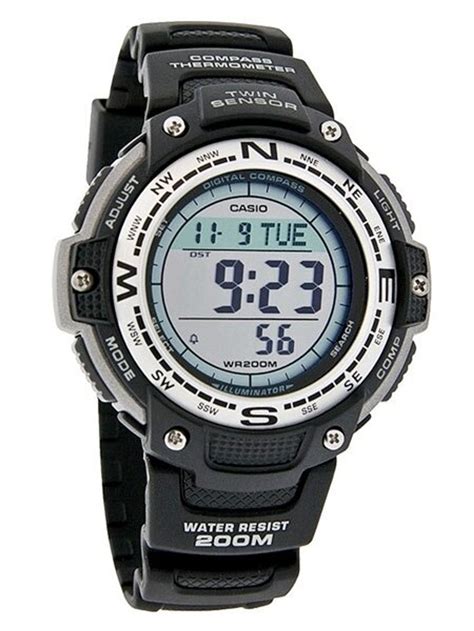 Casio Digital Compass Twin Sensor Sports Watch With Temperature Sgw 100 1v