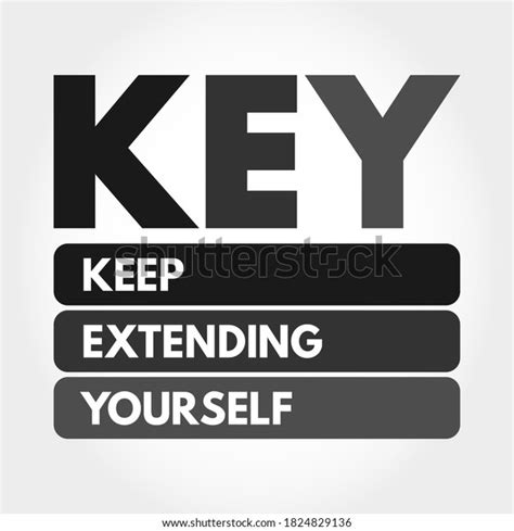 Key Keep Extending Yourself Acronym Business Stock Illustration