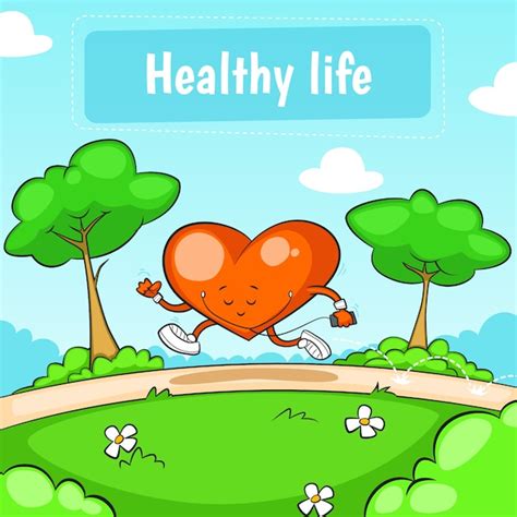 Ilustración Vida Saludable Vector Premium