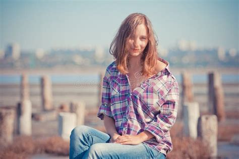 Beautiful Girl Portrait On A Summer Outdoor Stock Image Image Of