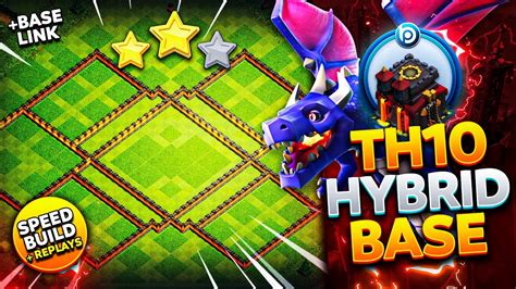 The ULTIMATE TH10 HYBRID TROPHY BASE With LINK 2023 CoC Layout Speed