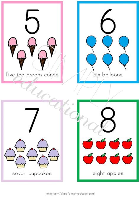 Numbers Flashcards 1 20 The Teaching Aunt Number Flash Cards