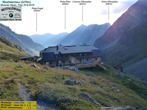 To stop, release the enter key. Hoher Seeblaskogel, 3235m - Westfalenhaus, 2276m (Stubaier ...
