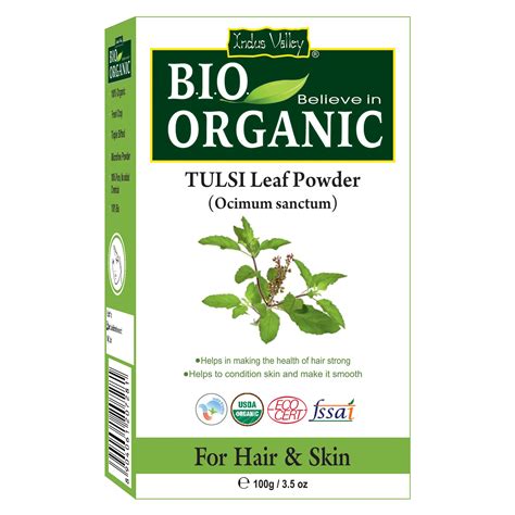 Indus Valley Bio Organic 100 Halal Certified Natural Tulsi Leaf Powder