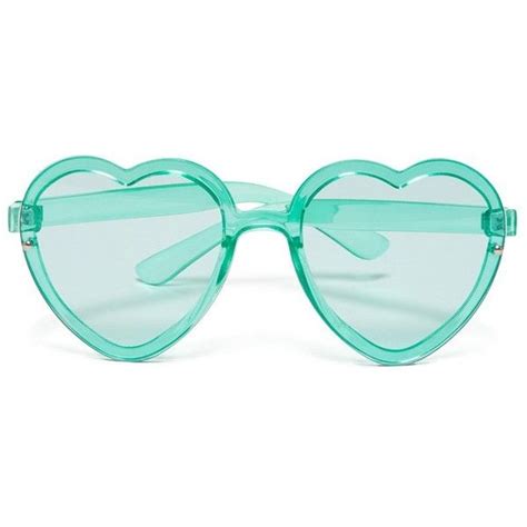 Translucent Blue Heart Sunglasses 15 Liked On Polyvore Featuring Accessories Eyewear