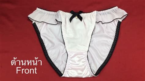 Pink Nylon Panties Panty Bikini Sexy And Cute With Black Bow Japanese Style Size M กางเกงในเซ็