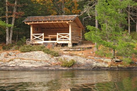 Rustic Cabin By A Lake Stock Photo Image Of Shack Cottage 6800764