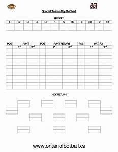  Football Depth Chart Printable One Page And 011 Within Blank