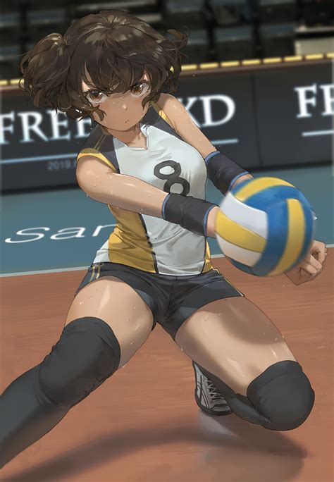 Artstation Volleyball Yohan Han 귀여운 애니메이션 소녀 애니메이션 아트 소녀 캐릭터 일러스트