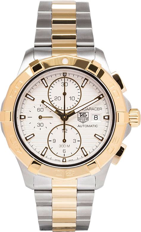Tag Heuer Aquaracer Calibre 16 Watch In Gold For Men Silver Lyst