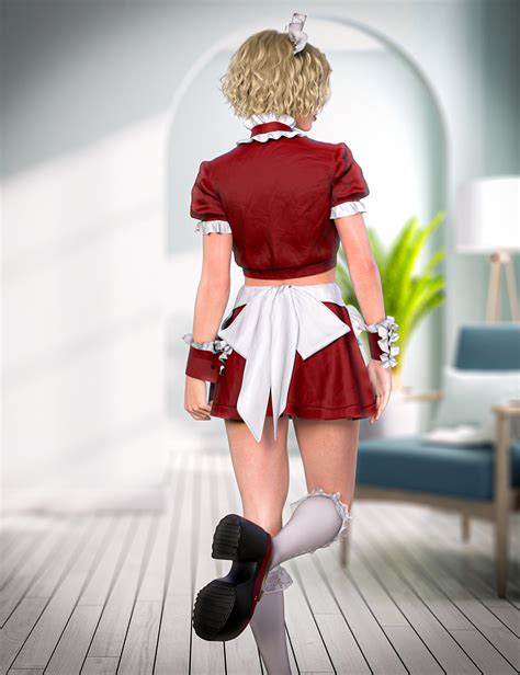 DForce Maid Costume Outfit For Genesis 8 And 8 1 Females Daz 3D