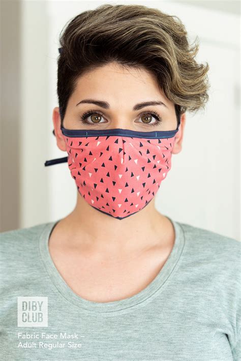 You can make fabric ties). Fitted Face Mask FREE PDF Sewing Pattern - DIBY Club in ...