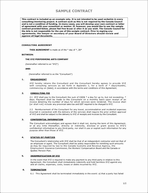 6 Contract Agreement Template Between Two Parties - SampleTemplatess ...
