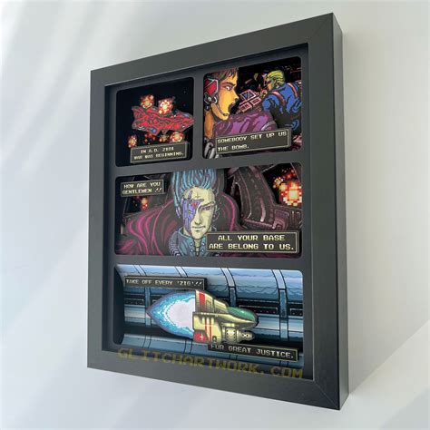 Zero Wing All Your Base Are Belong To Us Shadowbox 8x10 Etsy