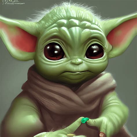 Cutest And Adorable Baby Yoda Realistic Baby Yoda Cartoon Character