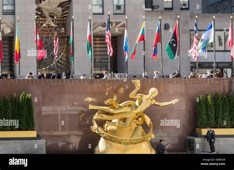 Rockefeller Centre Gold Statue High Resolution Stock Photography And