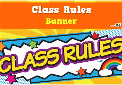 Pop Art Banner Class Rules