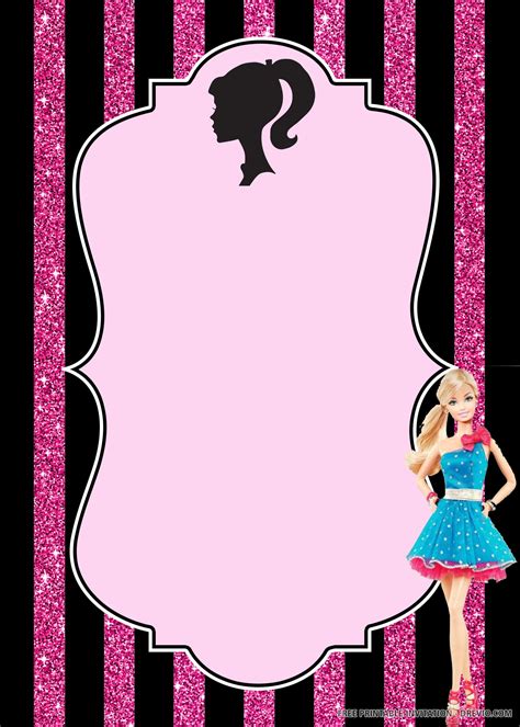 We recommend you use a quality paper and a color printer. (FREE PRINTABLE) Barbie Birthday Invitation Template ...