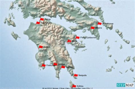StepMap Griechenland Landkarte für Griechenland