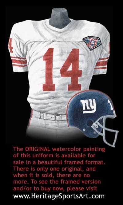 New York Giants Uniform And Team History Heritage Uniforms And Jerseys