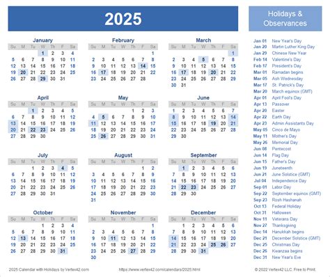 Calendar Of 2025 With Festivals