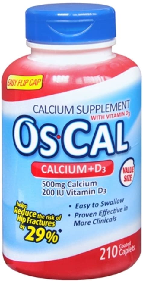 Best calcium and vitamin d supplement. Os-Cal Calcium And Vitamin D3, Calcium Supplements, Coated ...