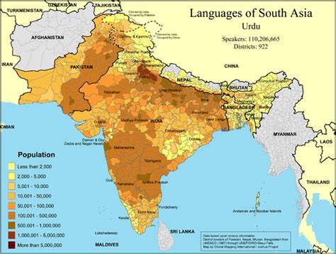 Urdu Language Map